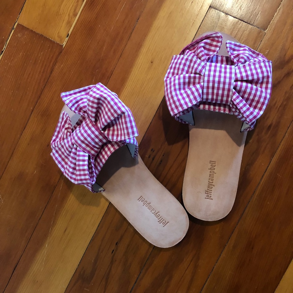 Adorbs gingham sandals - never worn